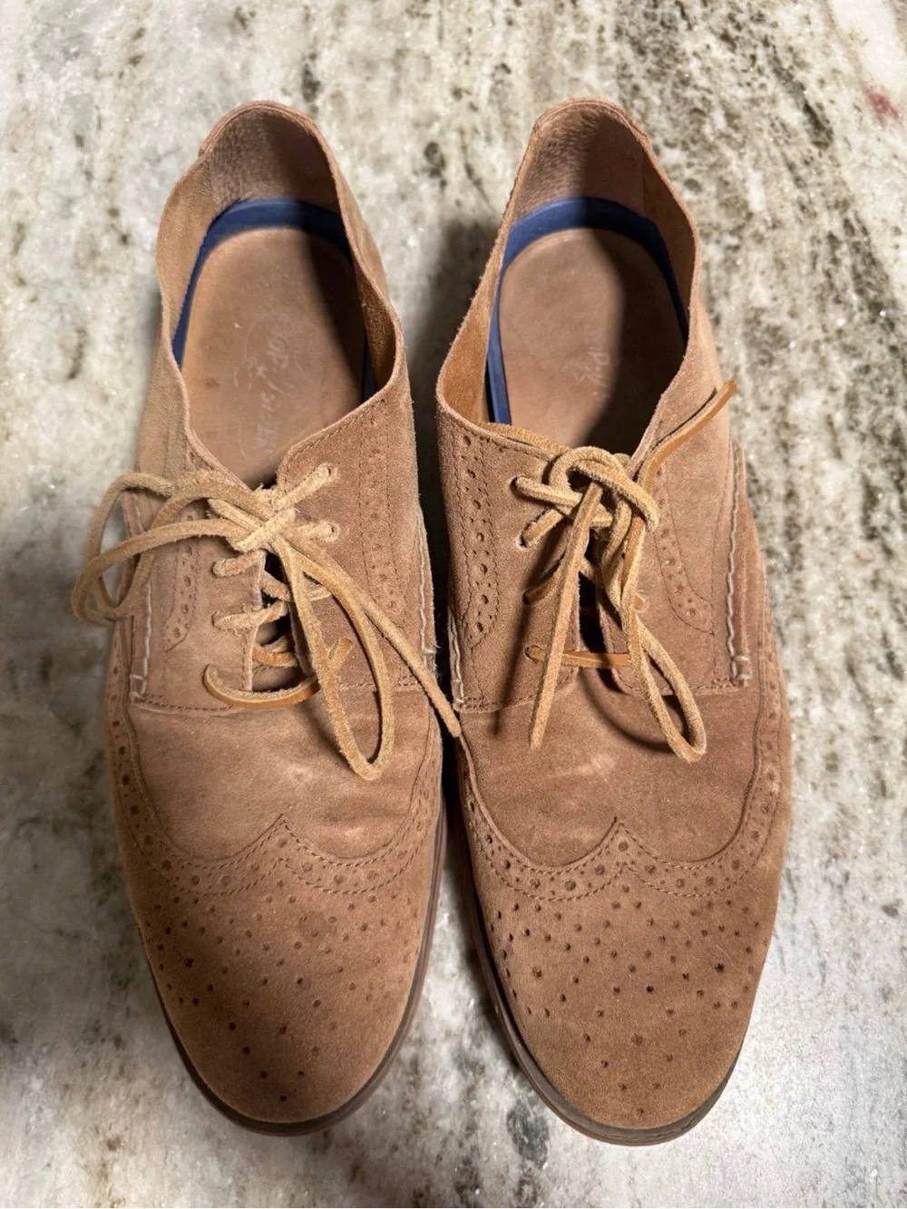 Sperry Top-Sider Men’s Size 11M Brown Suede Wingtip Oxfords